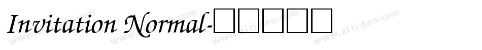 Invitation Normal字体转换